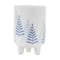 6" Modern Pine Tree Dolomite Planter with Legs, 2ct.